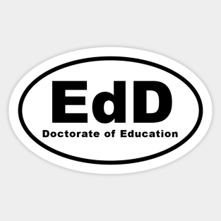 Doctor of Education Oval Sticker